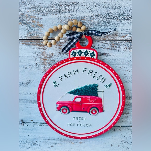 Farm Fresh Trees Village Toys Metal Sign - Picture 8 of 12